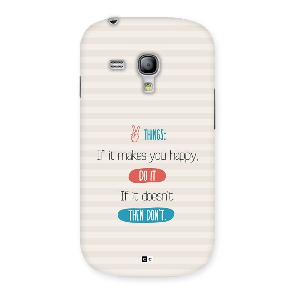 Think Then Back Case for Galaxy S3 Mini