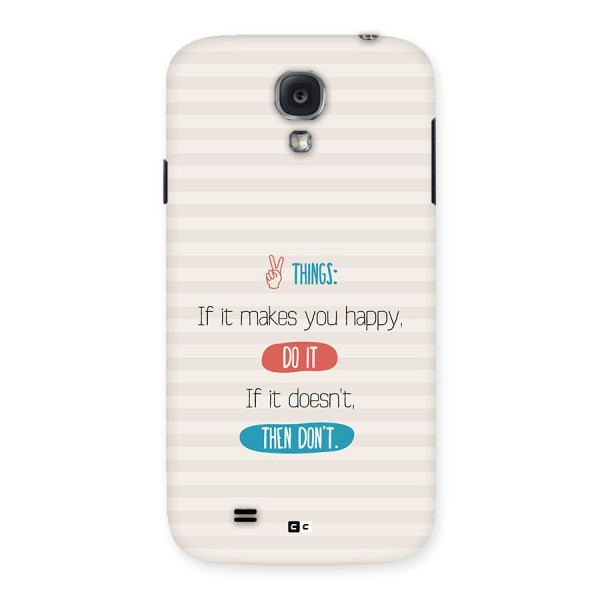 Think Then Back Case for Galaxy S4