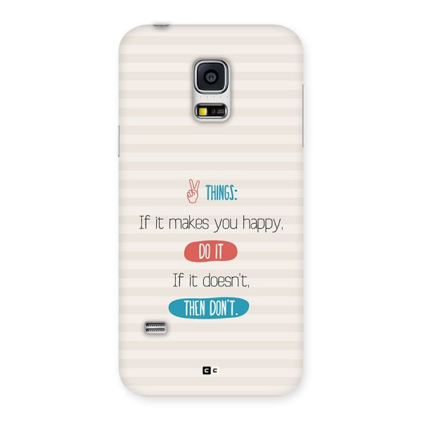 Think Then Back Case for Galaxy S5 Mini