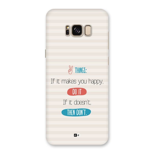 Think Then Back Case for Galaxy S8 Plus