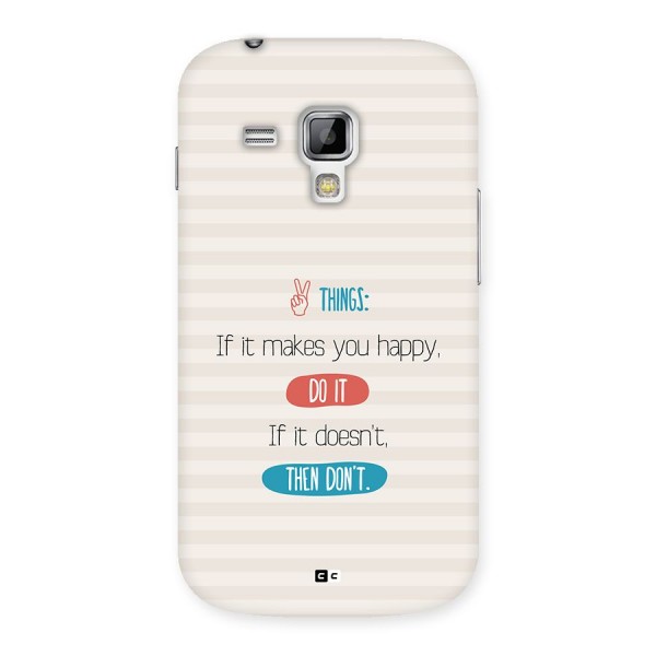 Think Then Back Case for Galaxy S Duos