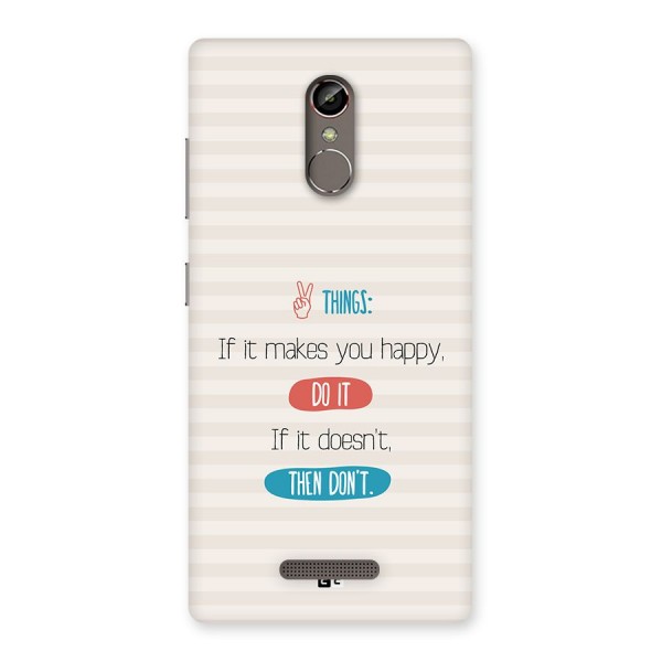 Think Then Back Case for Gionee S6s