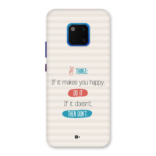 Think Then Back Case for Huawei Mate 20 Pro