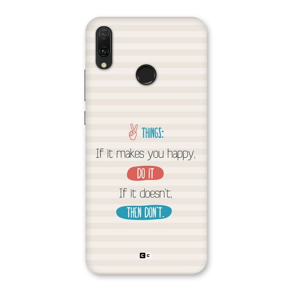 Think Then Back Case for Huawei Y9 (2019)