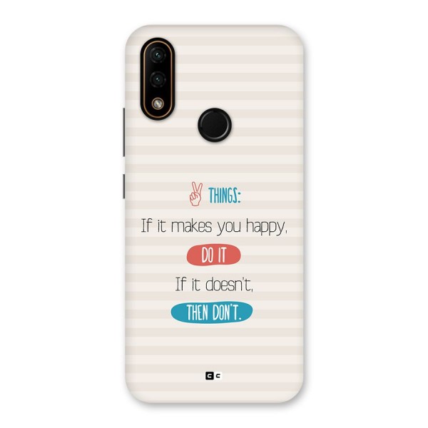 Think Then Back Case for Lenovo A6 Note