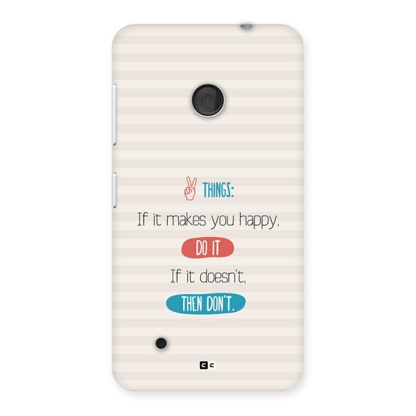 Think Then Back Case for Lumia 530