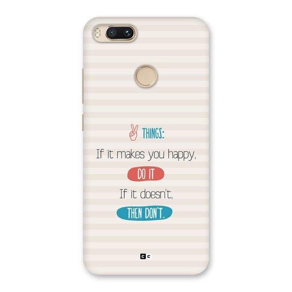 Think Then Back Case for Mi A1