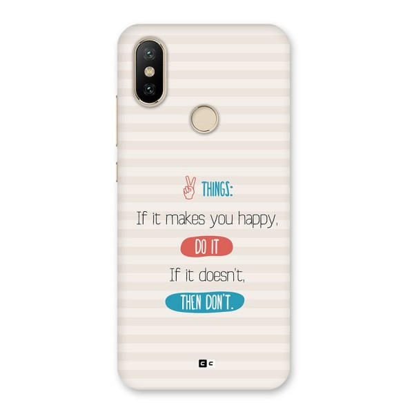 Think Then Back Case for Mi A2