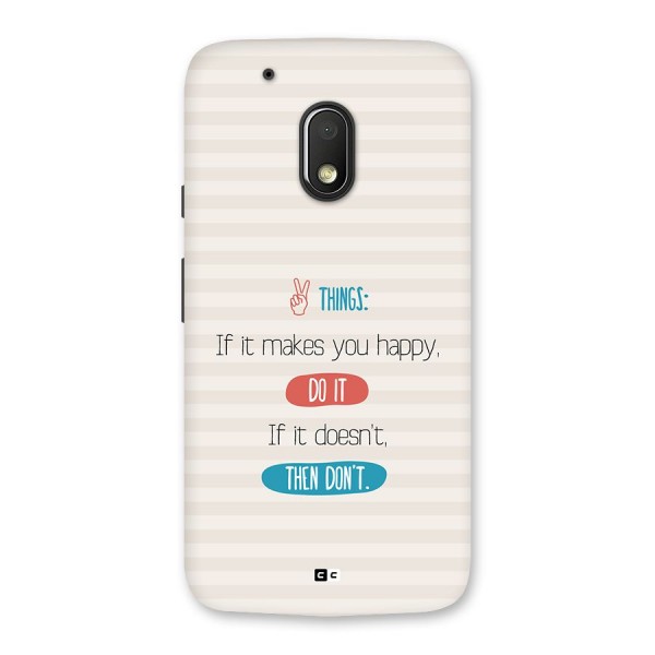 Think Then Back Case for Moto G4 Play