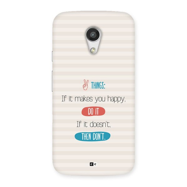 Think Then Back Case for Moto G 2nd Gen