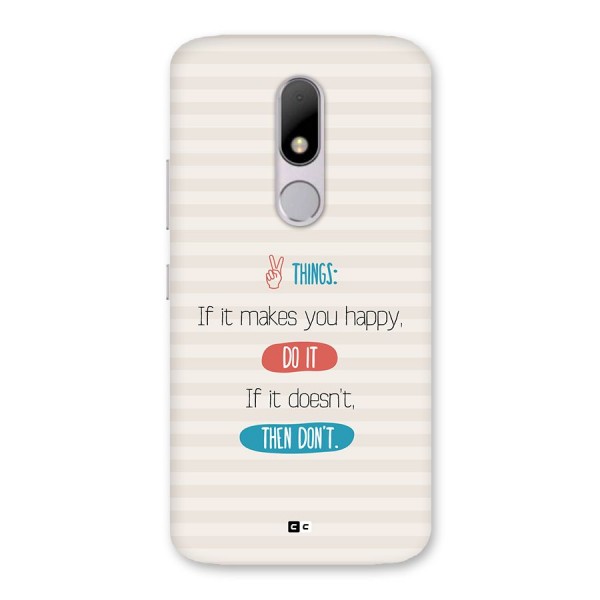 Think Then Back Case for Moto M