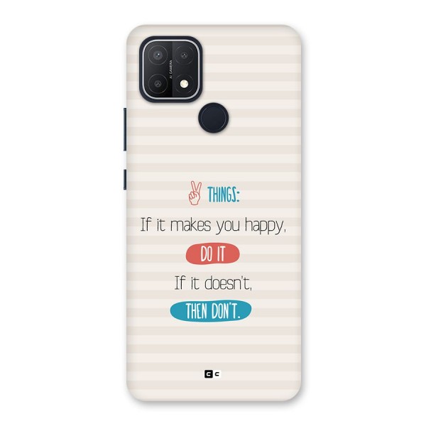 Think Then Back Case for Oppo A15