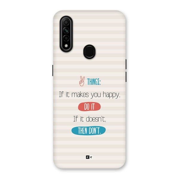 Think Then Back Case for Oppo A31