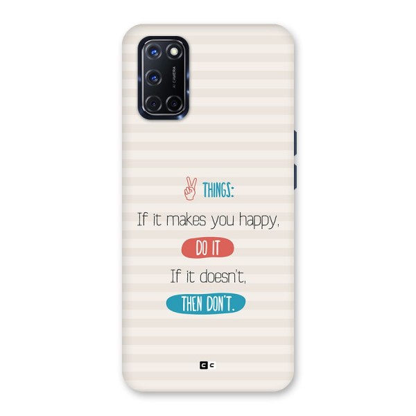 Think Then Back Case for Oppo A52