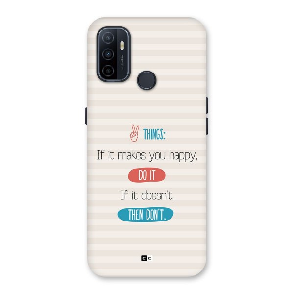 Think Then Back Case for Oppo A53