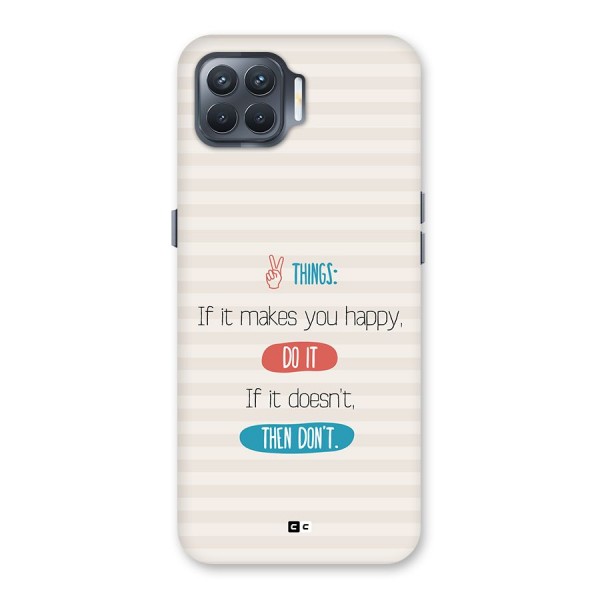 Think Then Back Case for Oppo F17 Pro