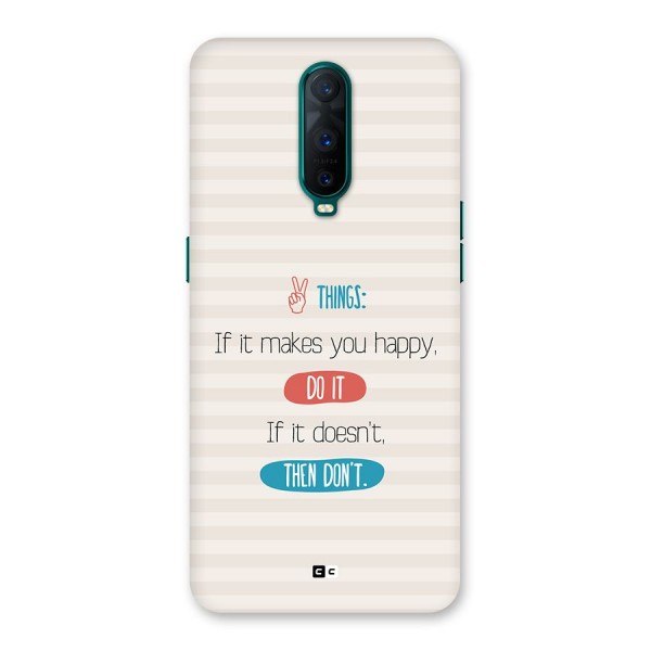 Think Then Back Case for Oppo R17 Pro