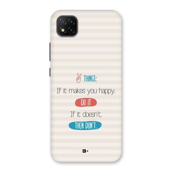 Think Then Back Case for Poco C3