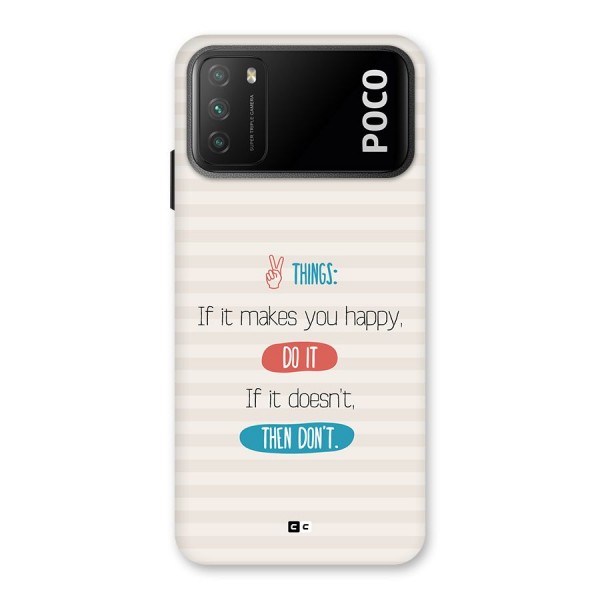 Think Then Back Case for Poco M3