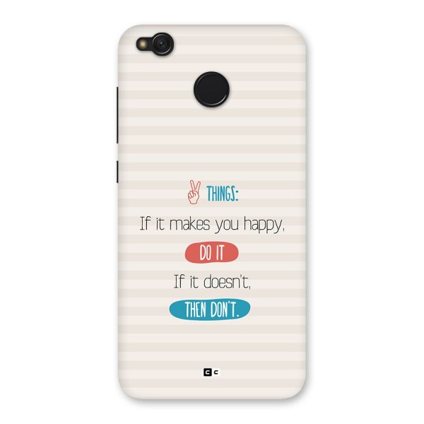 Think Then Back Case for Redmi 4