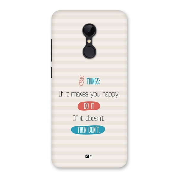 Think Then Back Case for Redmi 5