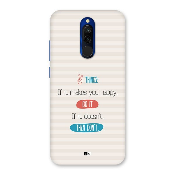 Think Then Back Case for Redmi 8