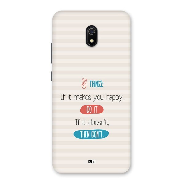 Think Then Back Case for Redmi 8A