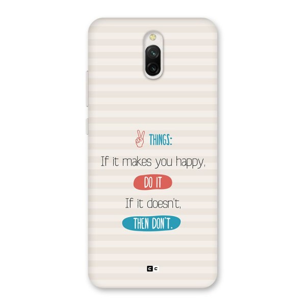 Think Then Back Case for Redmi 8A Dual