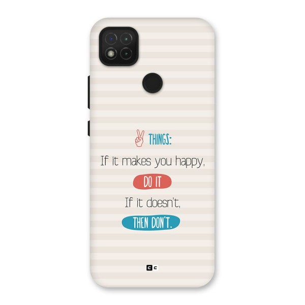 Think Then Back Case for Redmi 9