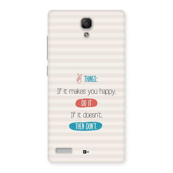 Think Then Back Case for Redmi Note