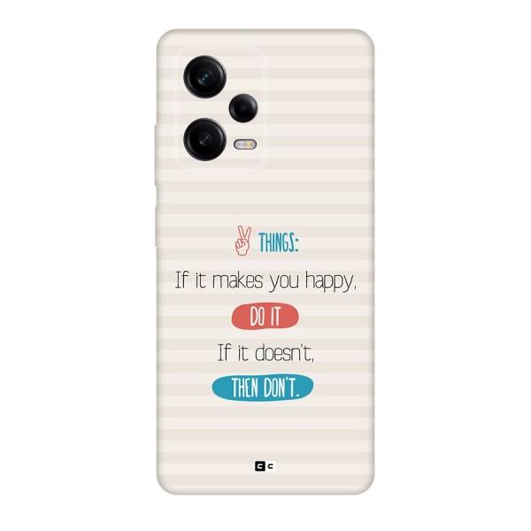 Think Then Back Case for Redmi Note 12 Pro