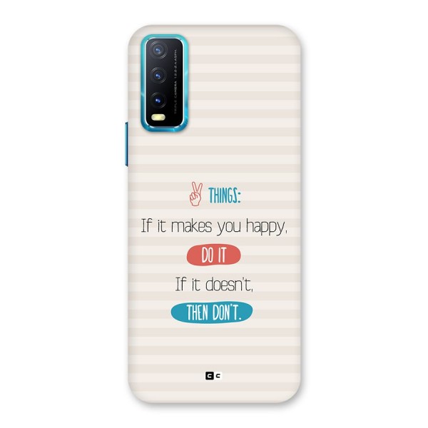 Think Then Back Case for Vivo Y12s