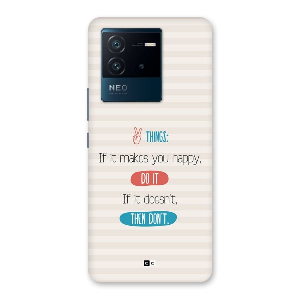 Think Then Back Case for Vivo iQOO Neo 6 5G