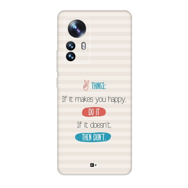 Think Then Back Case for Xiaomi 12 Pro