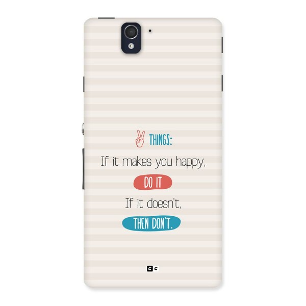 Think Then Back Case for Xperia Z