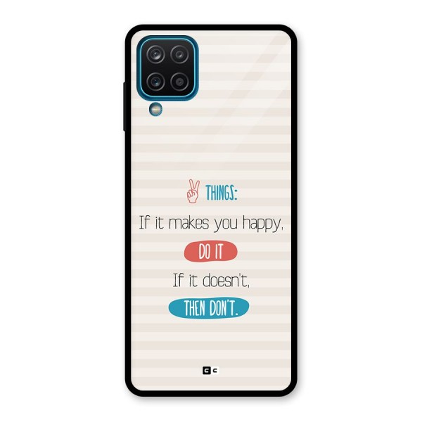 Think Then Glass Back Case for Galaxy A12