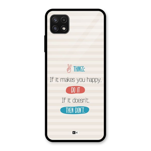 Think Then Glass Back Case for Galaxy A22 5G