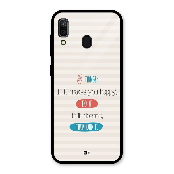 Think Then Glass Back Case for Galaxy A30