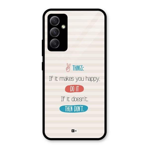 Think Then Glass Back Case for Galaxy A34