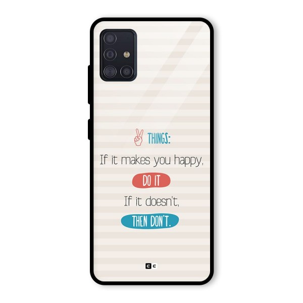 Think Then Glass Back Case for Galaxy A51