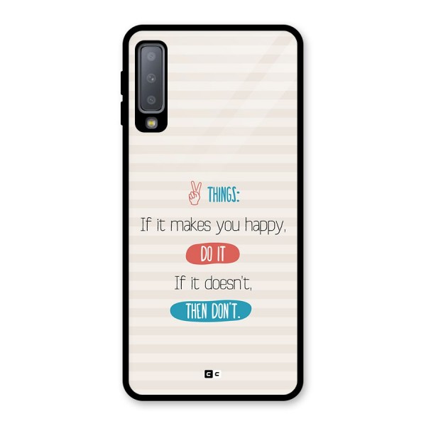 Think Then Glass Back Case for Galaxy A7 (2018)