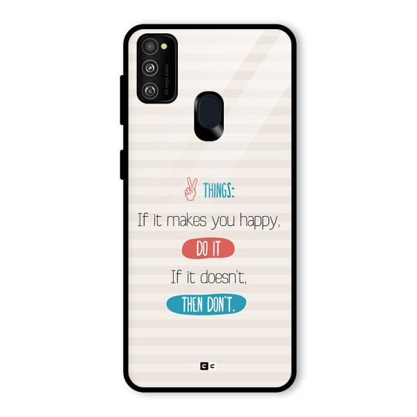 Think Then Glass Back Case for Galaxy M21