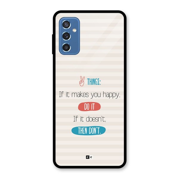 Think Then Glass Back Case for Galaxy M52 5G