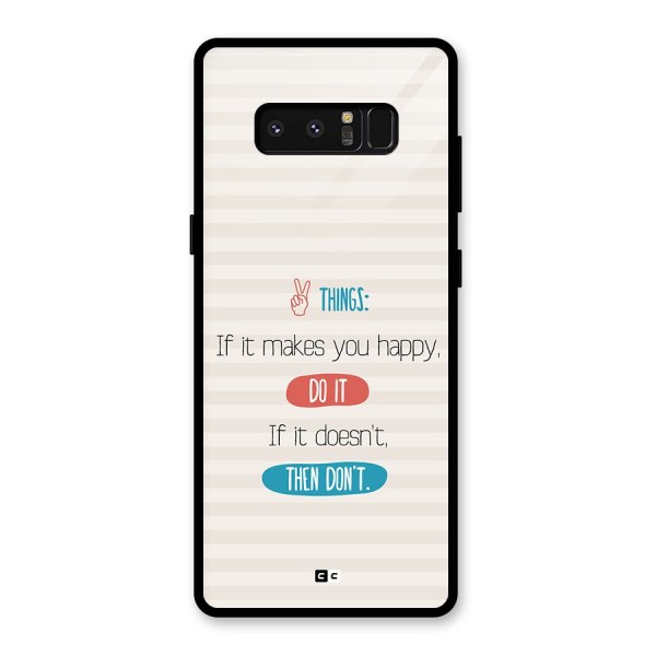 Think Then Glass Back Case for Galaxy Note 8