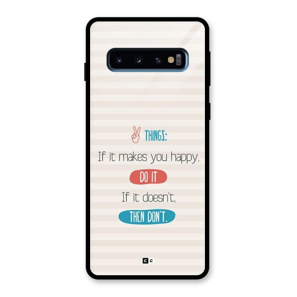 Think Then Glass Back Case for Galaxy S10