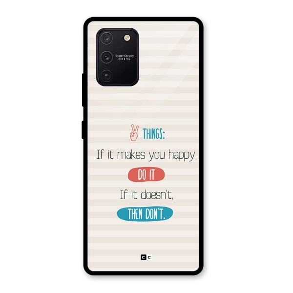 Think Then Glass Back Case for Galaxy S10 Lite