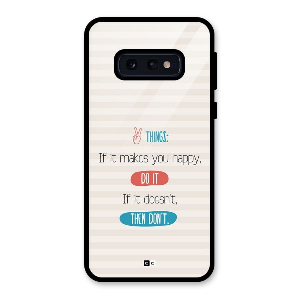 Think Then Glass Back Case for Galaxy S10e