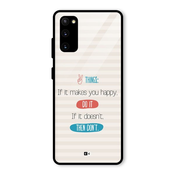 Think Then Glass Back Case for Galaxy S20 FE 5G