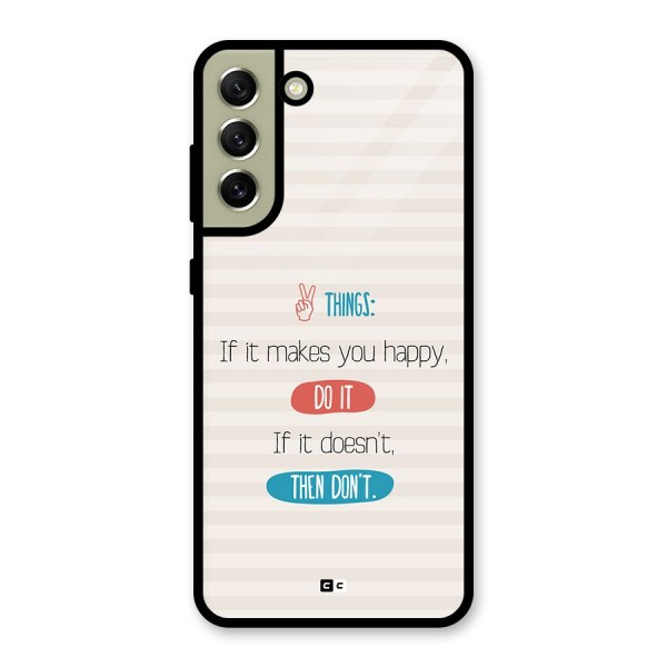 Think Then Glass Back Case for Galaxy S21 FE 5G