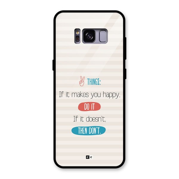 Think Then Glass Back Case for Galaxy S8